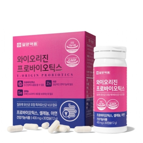 일양약품 와이오리진 프로바이오틱스 400mg x 30캡슐, 1개