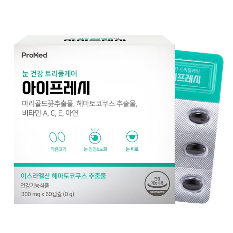 프로메드 아이프레시 300mg x 60캡슐, 4개