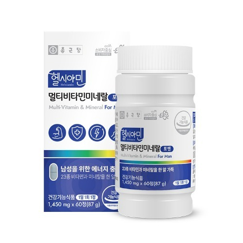 종근당 헬시아민 멀티비타민미네랄 포맨 1450mg x 60정, 1개