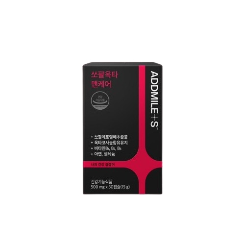 <b>애드마일스</b> 쏘팔옥타 맨케어 500mg x 30캡슐, 3개