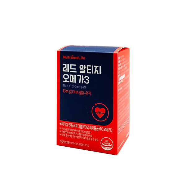 뉴트리원 <b>레드</b> 알티지 <b>오메가</b>3 1050mg x 30캡슐, 1개