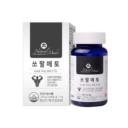 <b>네츄럴메이드 쏘팔메토</b> 1300mg x 90캡슐, 1개