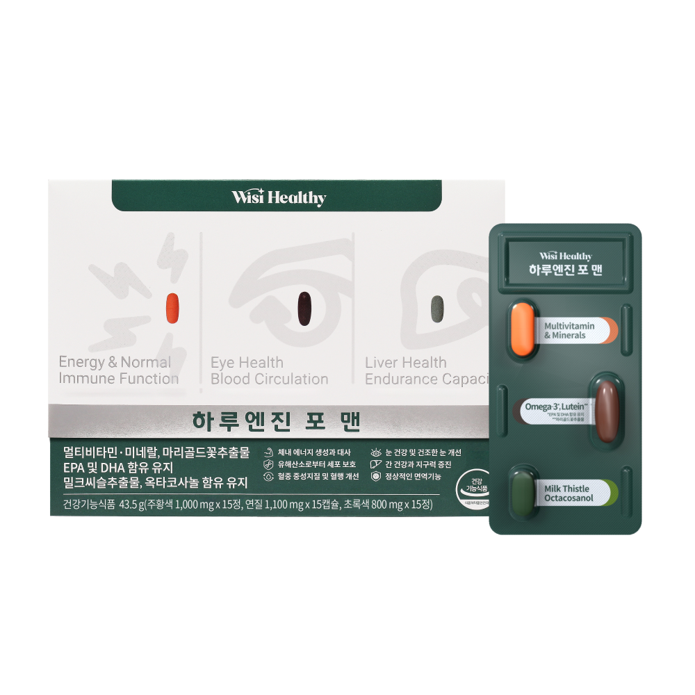 위시헬씨 <b>하루엔진</b> 포 맨 2900mg x 15개입, 1개