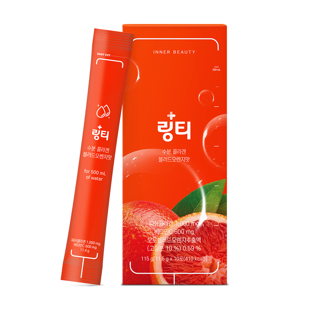 링티 수분 콜라겐 블러드오렌지맛 11.5g x 10포, 1개