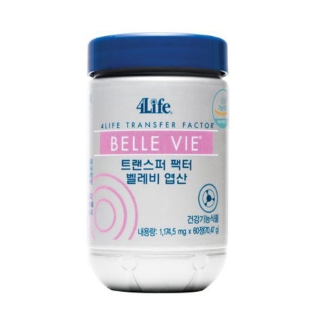 4LIFE 트랜스퍼 팩터 벨레비 <b>엽산</b> 1174.5mg x 60정, 1개