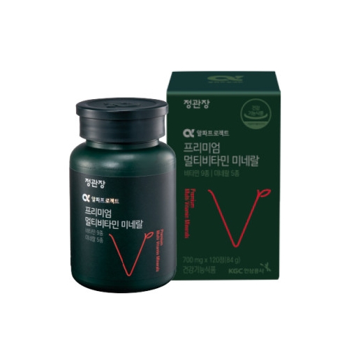 <b>정관장</b> 알파프로젝트 프리미엄 멀티비타민 미네랄 700mg x 120정, 1개