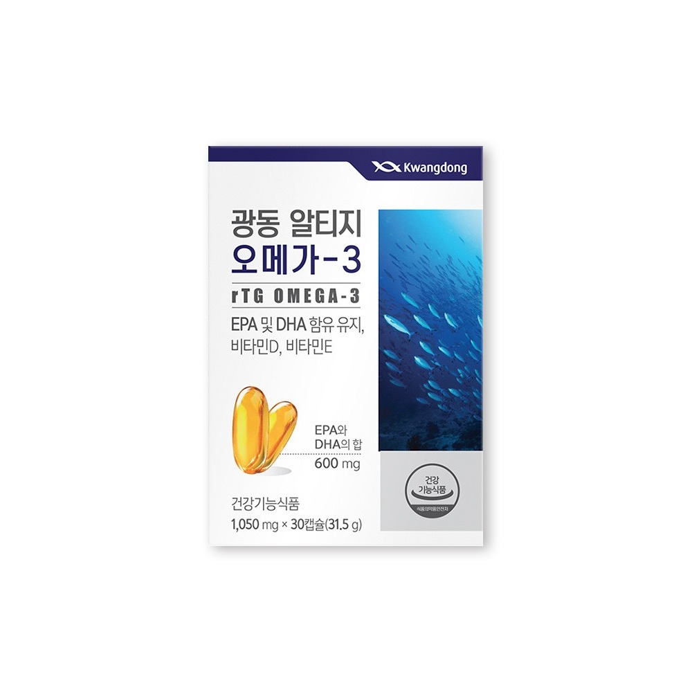 광동 알티지 <b>오메가3</b> 1050mg x 30캡슐, 3개