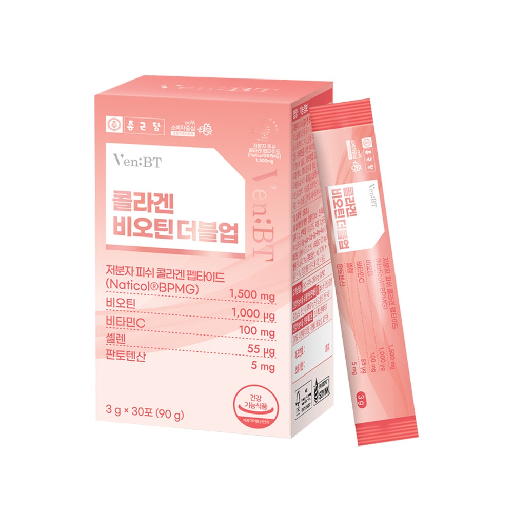 종근당 벤비티 콜라겐 비오틴 더블업 3g x 30포, 1개