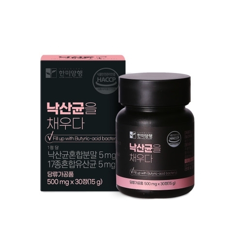 한미양행 <b>낙산균</b>을 채우다 500mg x 30정, 6개