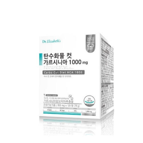 닥터엘리자베스 탄수화물 컷 <b>가르시니아 1000mg</b> 650mg x 120정, 1개