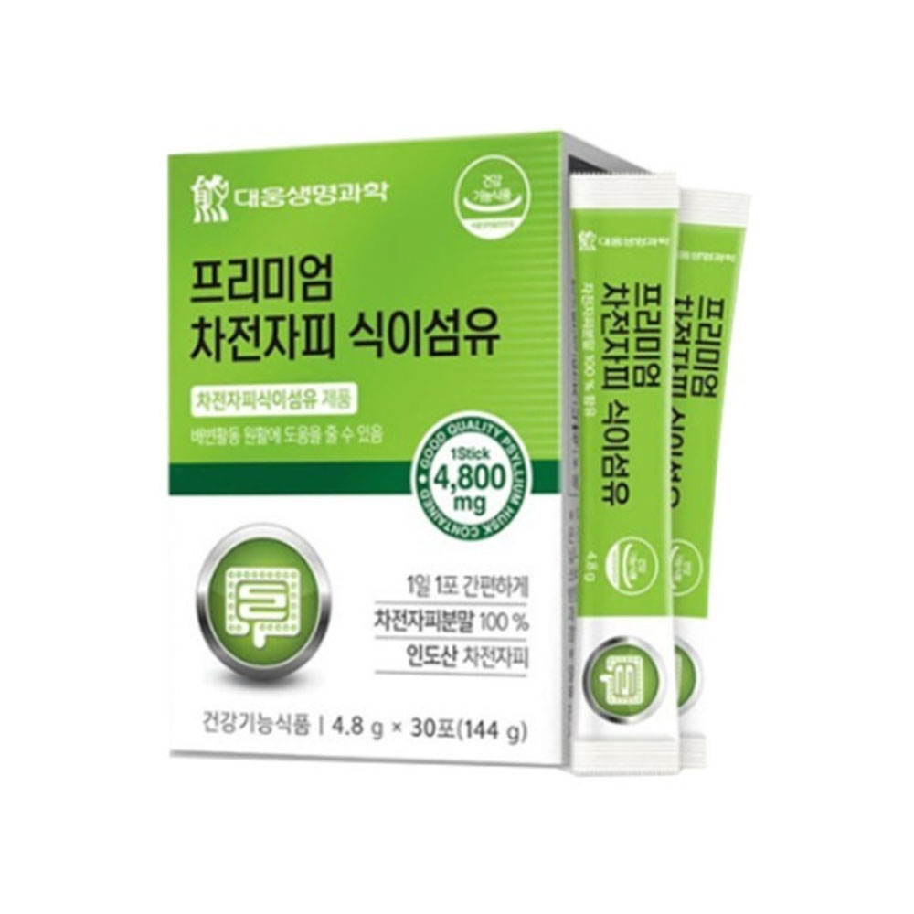 대웅생명과학 프리미엄 <b>차전자피</b> 식이섬유 4.8g x 30포, 1개