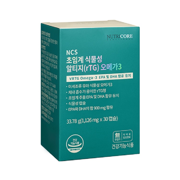 뉴트리코어 식물성 알티지 오메가3 1126mg x 30캡슐, 1개