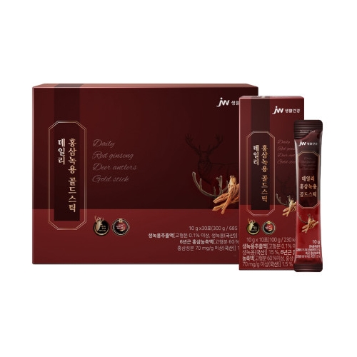 <b>JW중외제약</b> 데일리 <b>홍삼</b>녹용 골드스틱 10ml x 30개입, 1개
