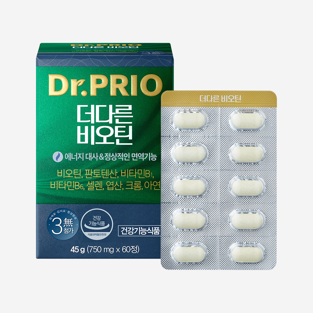 <b>닥터프리오</b> 더다른 비오틴 750mg x 60정, 1개
