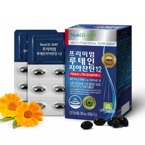 <b>뉴트리</b>디데이 프리미엄 <b>루테인</b> 지아잔틴12 500mg x 30캡슐, 6개