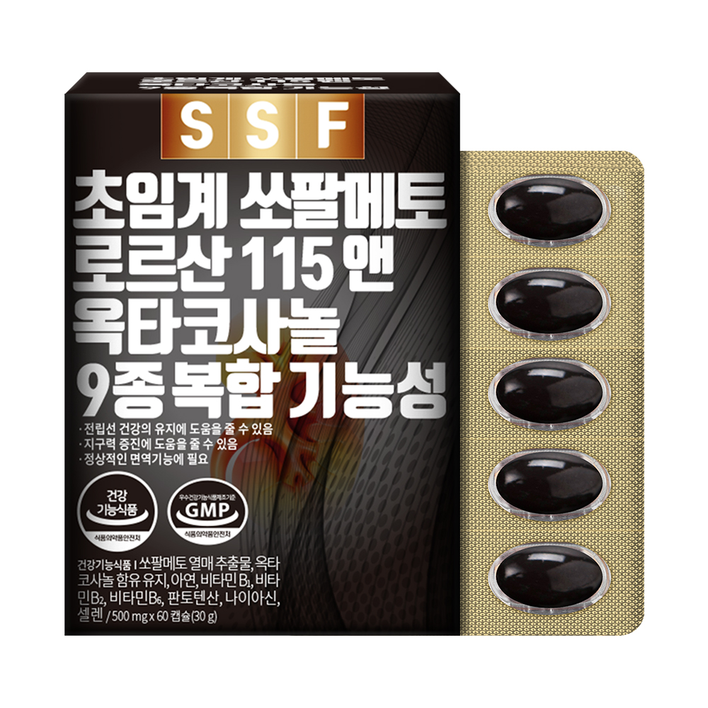 순수식품 쏘팔메토 로르산 115 앤 옥타코사놀 500mg x 60캡슐, 3개