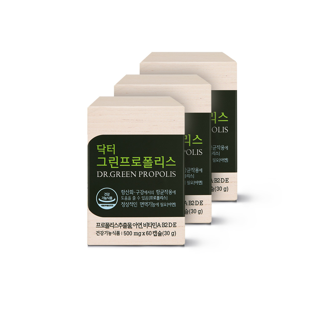 <b>에이치엘사이언스</b> 닥터 그린프로폴리스 선물세트 500mg x 180캡슐, 1개