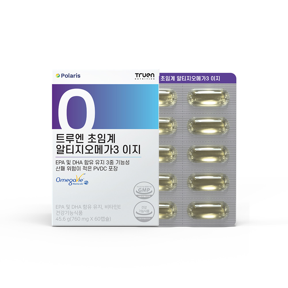 <b>트루엔</b> 초임계 알티지 <b>오메가3</b> 이지 760mg x 60캡슐, 2개