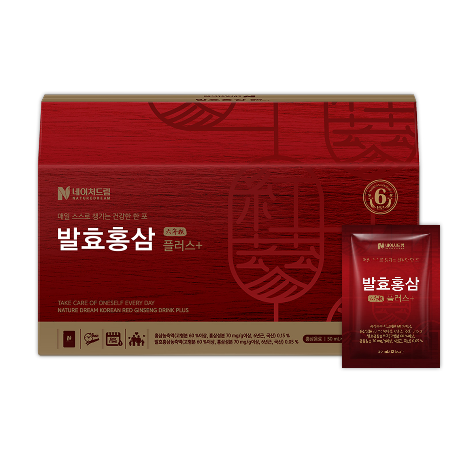 네이처드림 발효홍삼 플러스 50ml x 30포, 1개
