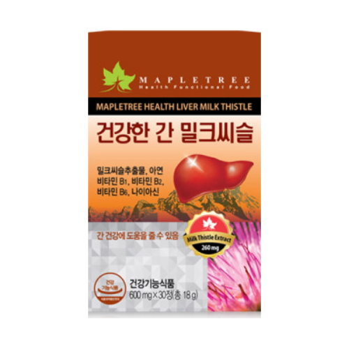 메이플트리 건강한간 <b>밀크씨슬</b> 600mg x 30정, 1개