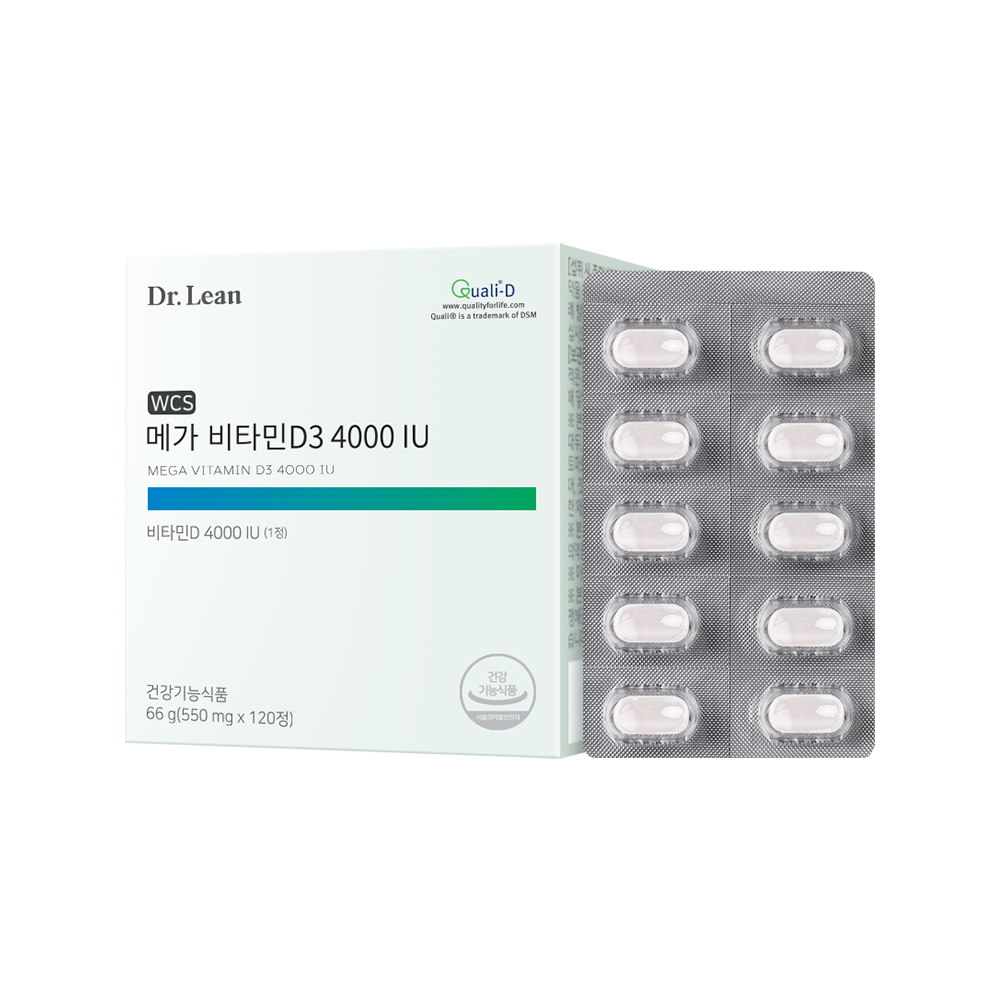닥터린 메가 <b>비타민D</b>3 4000 IU 550mg x 120정, 3개