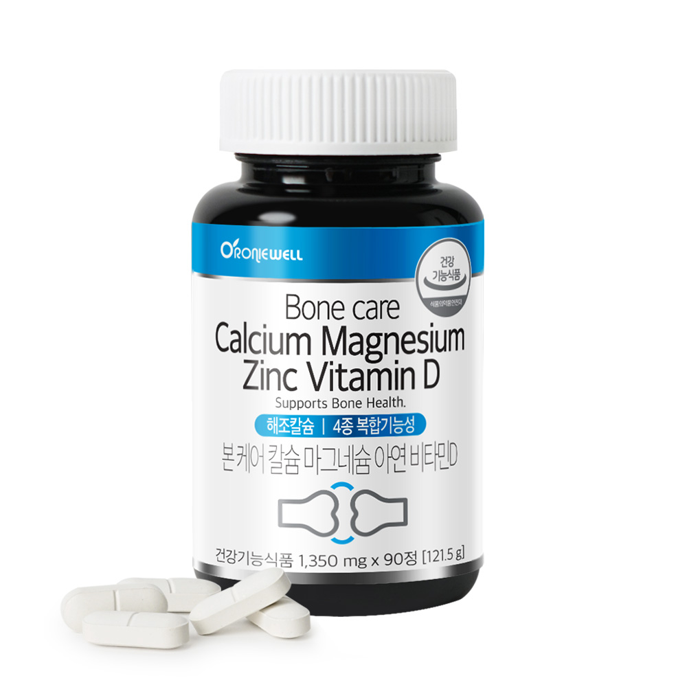 로니웰 본 케어 칼슘 마그네슘 아연 비타민D 1350mg x 90정, 1개