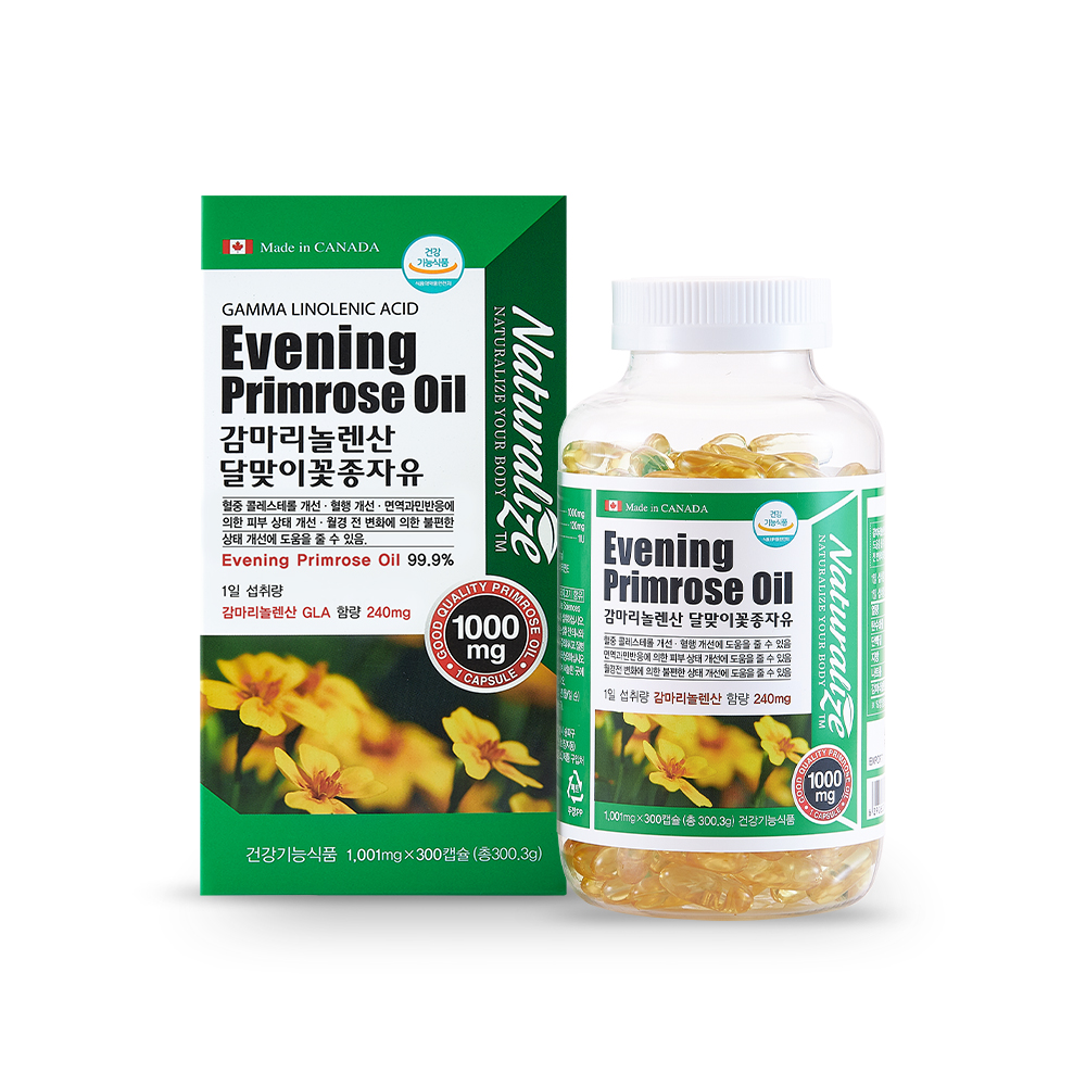 네추럴라이즈 감마리놀렌산 <b>달맞이꽃종자유</b> 1001mg x 300캡슐, 1개