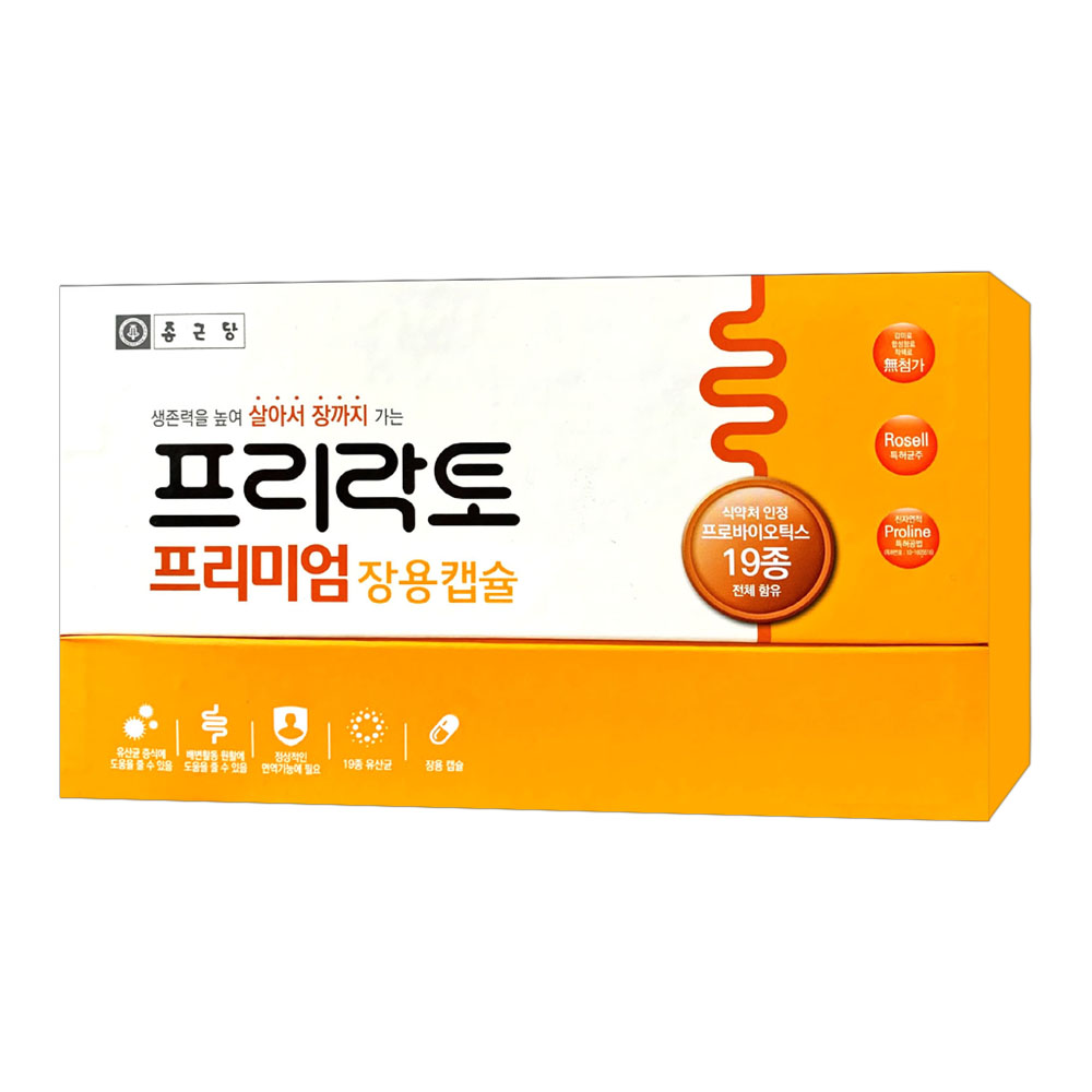 종근당 프리락토 프리미엄 장용캡슐 400mg x 60캡슐, 1개