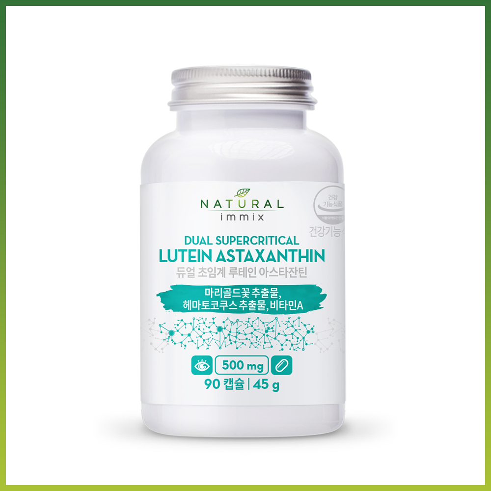 내추럴이믹스 듀얼 초임계 루테인 아스타잔틴 500mg x 90캡슐, 1개