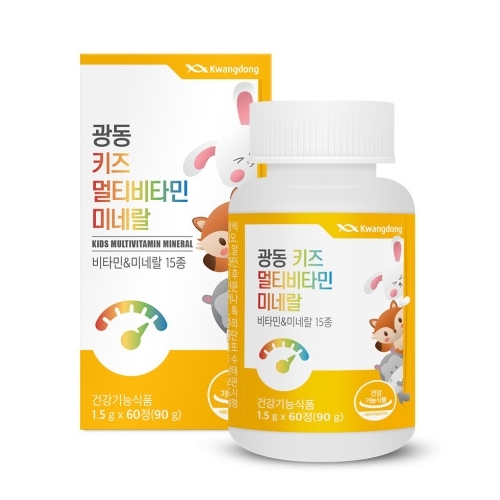 광동 키즈 멀티<b>비타민</b> 미네랄 1.5g x 60캡슐, 1개
