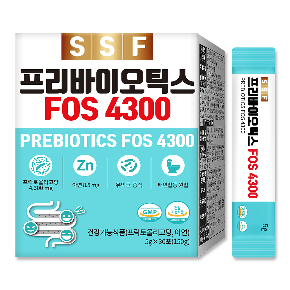 순수식품 <b>프리바이오틱스</b> FOS4300 5g x 30포, 3개