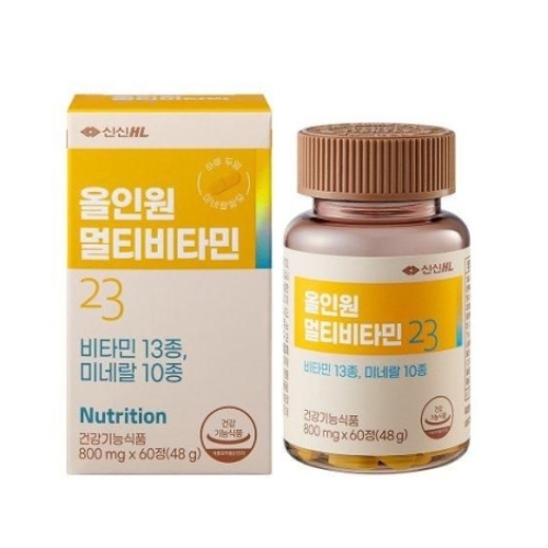 <b>신신제약</b> 올인원 멀티<b>비타민</b> 23 800mg x 60정, 6개