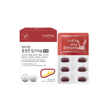 <b>엔바이탈</b> 홍경천 밀크씨슬밤새 600mg x 60정, 1개