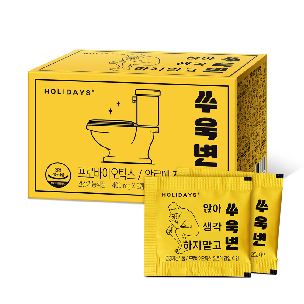 <b>홀리데이즈</b> 매일 상쾌한 쾌변 쑤욱변 800mg x 14포, 1개