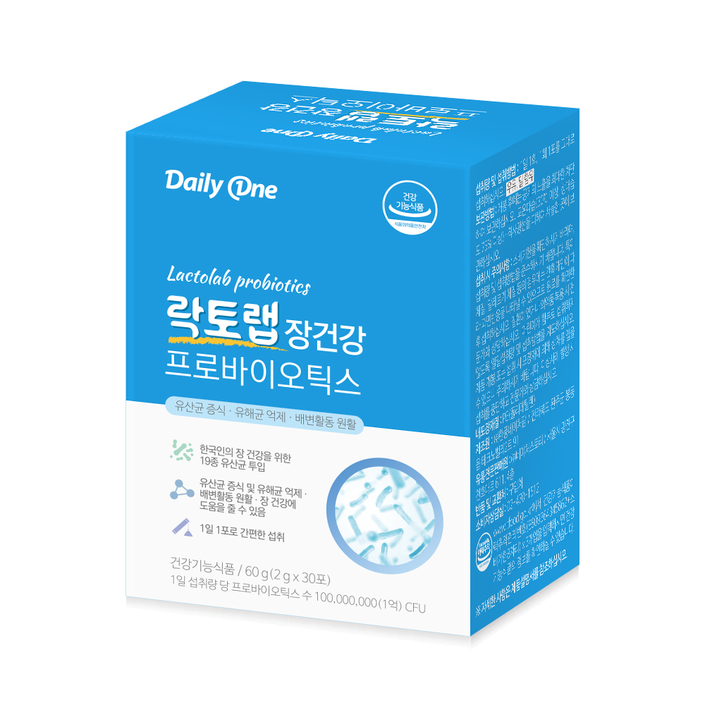 <b>데일리원</b> 락토랩 장건강 <b>프로바이오틱스</b> 2g x 30포, 1개