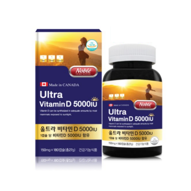 노블 울트라 비타민D3 5000IU 150mg x 180캡슐, 1개