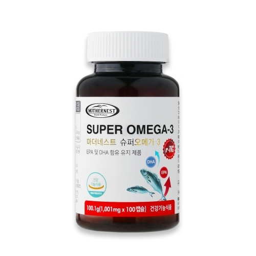 마더네스트 <b>슈퍼오메가</b>3 1001mg x 100캡슐, 1개