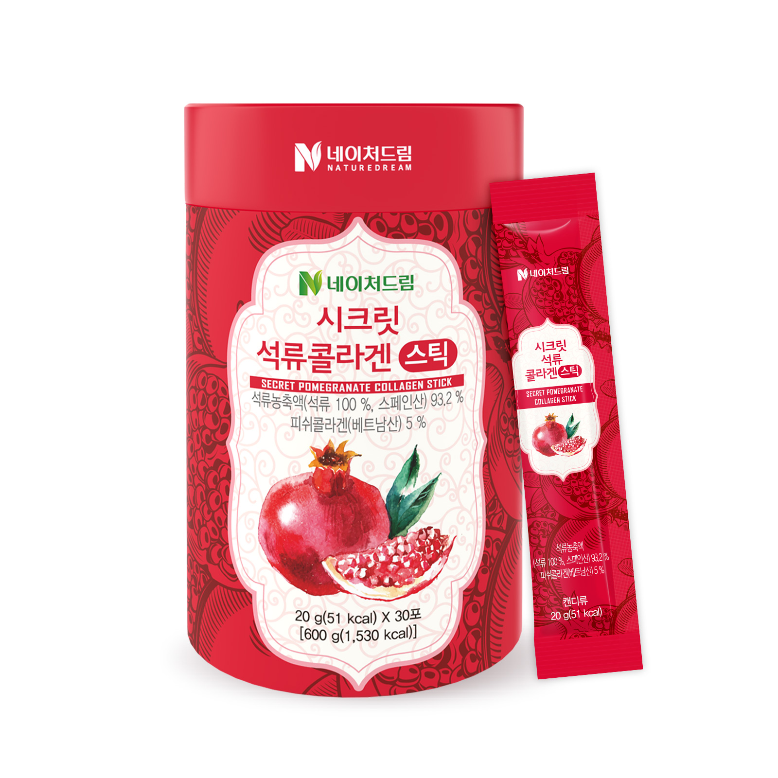 네이처드림 시크릿 석류콜라겐 스틱 20g x 30포, 1개