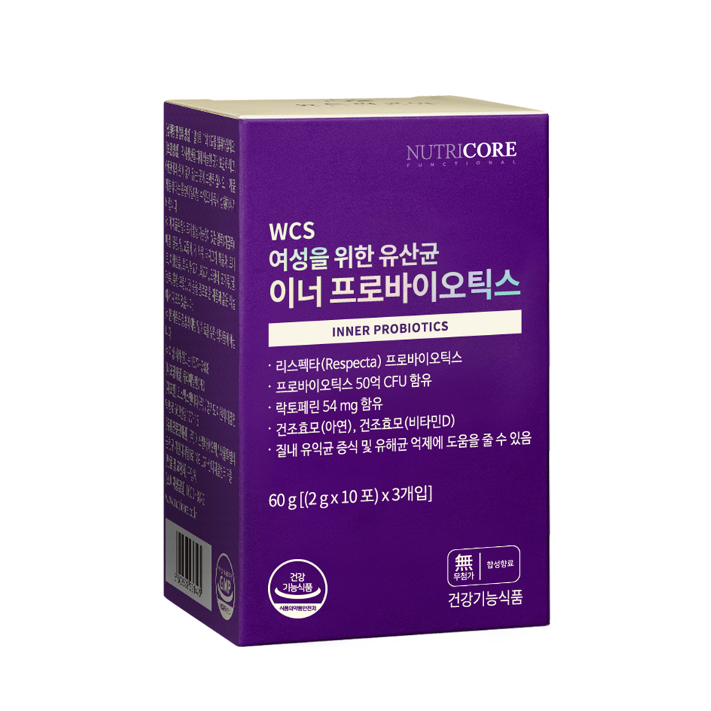 뉴트리코어 여성을 위한 유산균 이너 <b>프로바이오틱스</b> 2g x 30포, 1개