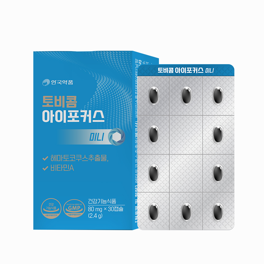 안국약품 토비콤 아이포커스 미니 80mg x 30캡슐, 6개