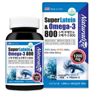 네추럴라이즈 수퍼루테인 앤 오메가3 800 1200mg x 90캡슐, 1개