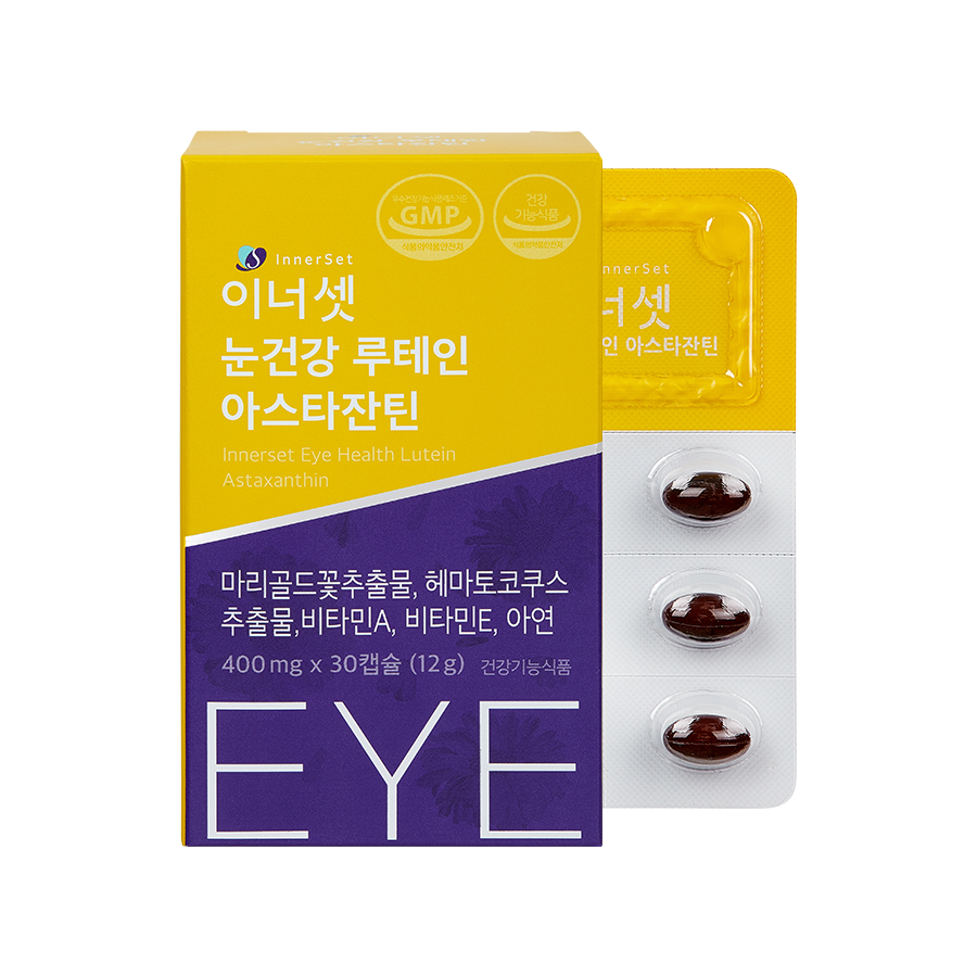 이너셋 눈건강 루테인 아스타잔틴 400mg x 30캡슐, 1개