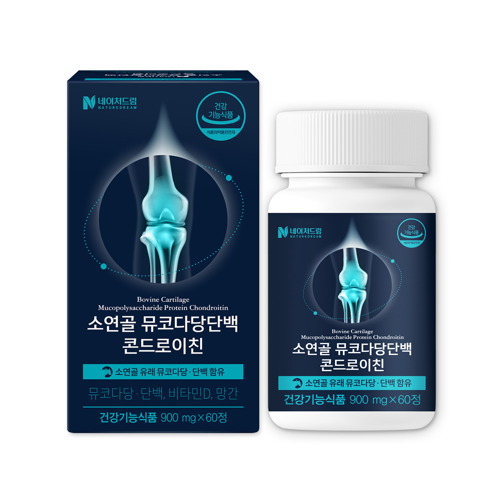<b>네이처드림</b> 소연골 뮤코다당단백 콘드로이친 900mg x 60정, 1개