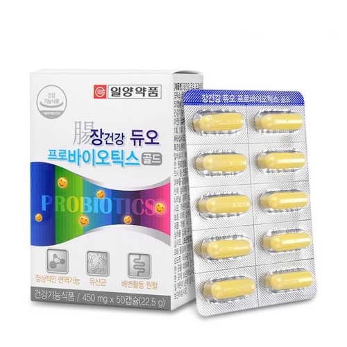 일양약품 장건강 듀오 프로바이오틱스 골드 450mg x 50캡슐, 1개