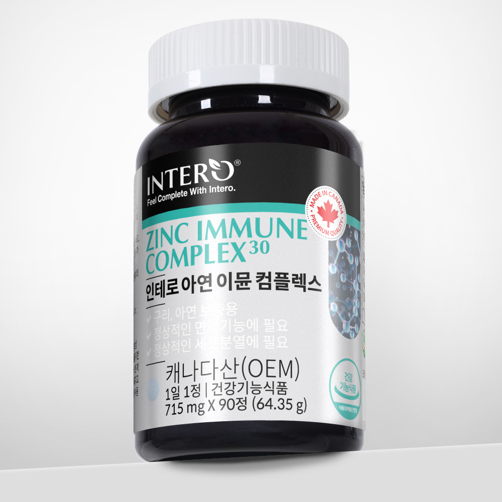 인테로 <b>아연</b> 이뮨 컴플렉스 715mg x 90정, 2개