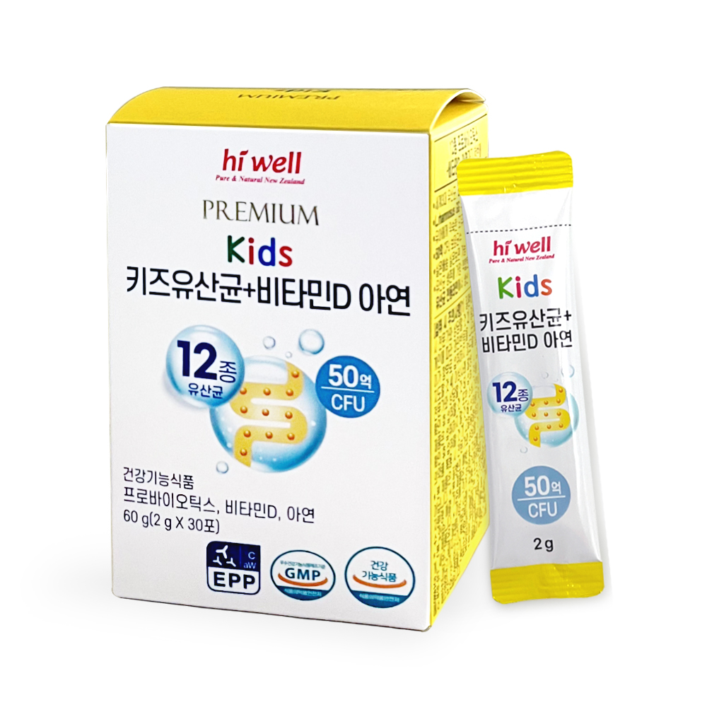 하이웰 키즈 유산균 + 비타민D 아연 2g x 30포, 1개