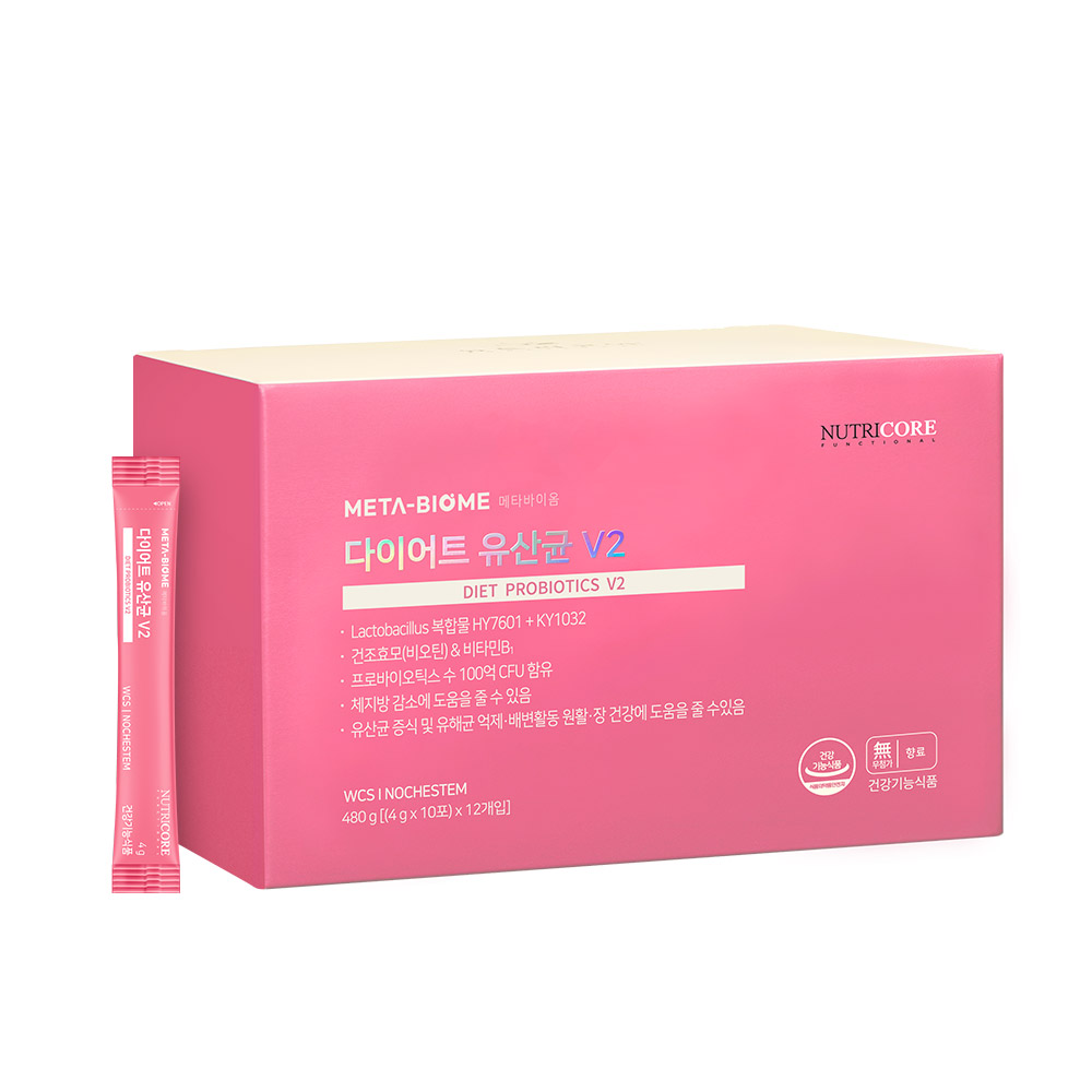 뉴트리코어 다이어트 유산균 V2 4g x 120포, 2개
