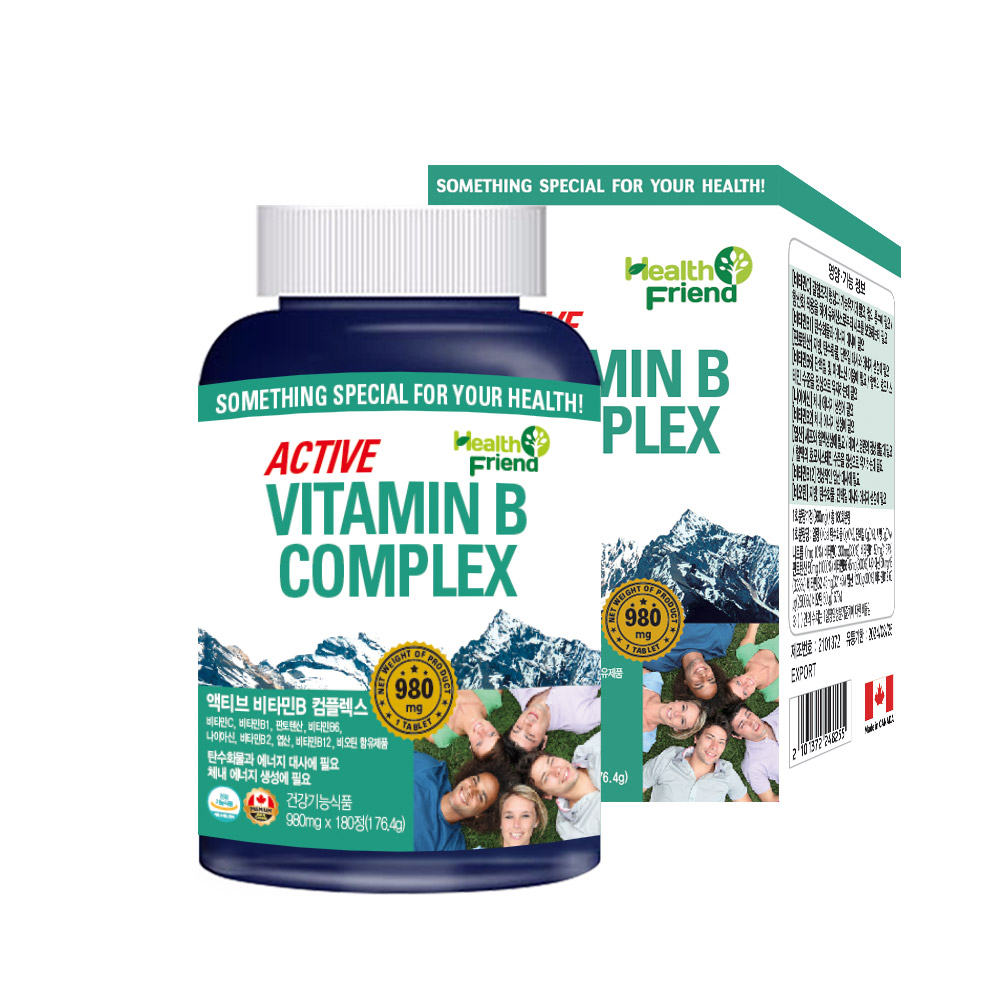 <b>헬스프랜드</b> 액티브 <b>비타민</b>B 컴플렉스 980mg x 180정, 1개