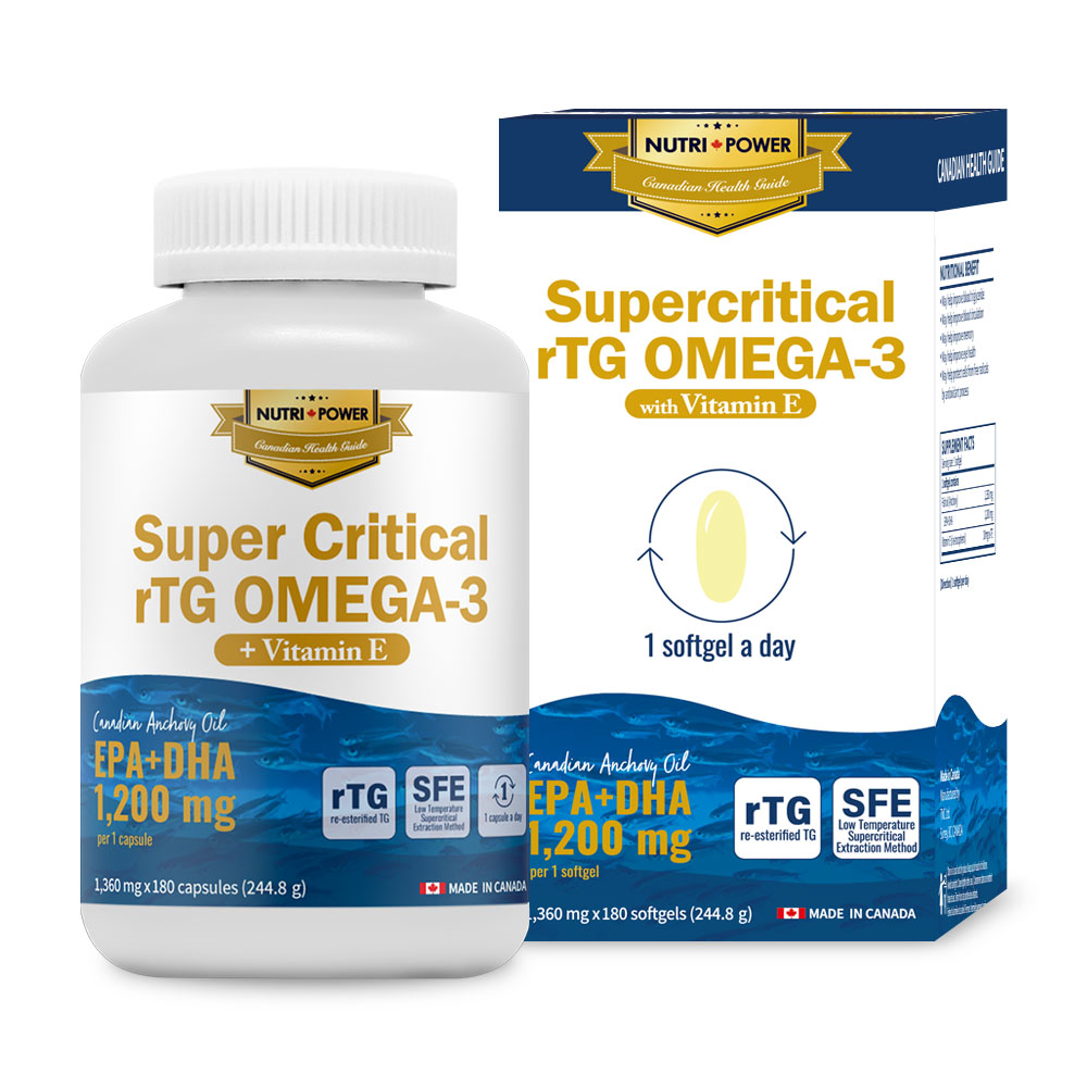 뉴트리파워 초임계 알티지 오메가3 + 비타민E 1360mg x 180캡슐, 1개