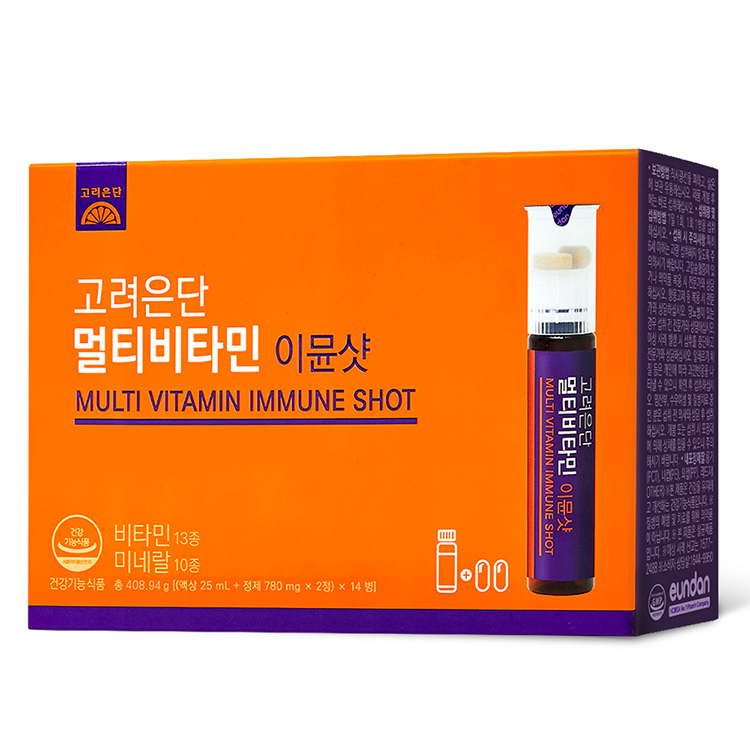 <b>고려은단</b> <b>멀티</b><b>비타민</b> 이뮨샷 (액상 25ml + 정제 780mg x 2정) x 14개입, 2개